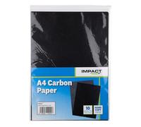 Impact A4 Carbon Paper - 10 Sheet Pack - 297mm x 210mm Black Carbon Copy Paper for Office, Invoices, Forms, Drawing, Tracing & Craft Projects - Reusable Carbon Transfer Sheets