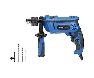 Impact Drill 0-3000/min No Load Speed,Including Depth Gauge, 2M Cable with BS Plug,5/6/8mm Drill,for Drilling Steel Masonry Concrete Wood