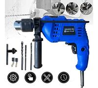 Impact Drill Electric Hammer Drill 850W Corded Percussion Drill with Drill Bits Set Variable Speed 360° Rotating Handle Lightweight Heavy Duty