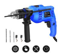Impact Drill Electric Hammer Drill 850W Corded Percussion Drill with Drill Bits Set Variable Speed 360° Rotating Handle Lightweight Heavy Duty