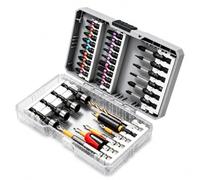 Impact Driver Bit Set, 42-Piece S2 Steel, 1/4" Hex Shank