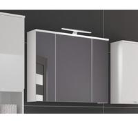 Impact Furniture Bathroom Mirror Cabinet With Led Lights Wall Hung 800mm Illuminated Storage Unit White Cupboard Spice