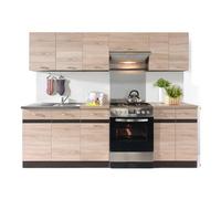 Impact Furniture Fitted Kitchen Cabinets Set Of 7 Units Complete Package Base Wall Storage Wenge Sonoma Oak Kitchenette Junona