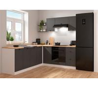 Impact Furniture Kitchen Corner Cabinets Set 9 Units Grey Shaker Modern Freestanding Cupboards Complete Diy Fitted Junona
