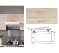 Impact Furniture Kitchen Extractor Fan Housing Unit Wall Cabinet 600mm Storage Cupboard Half Height Lift Up Door Light Oak Effect Junona