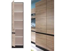 Impact Furniture Kitchen Larder Unit Pantry 500mm Cabinet Tall Storage Cupboard Left Door Wenge And Light Oak Effect Junona