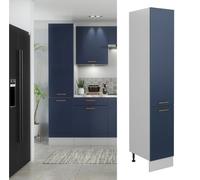 Impact Furniture Kitchen Larder Unit Tall 400mm Cupboard Complete Slim Pantry Storage Cabinet Dark Navy Blue Nora