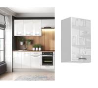Impact Furniture Kitchen Wall Cabinet Cupboard 400mm White High Gloss Modern Storage Unit Narrow Slim Ella