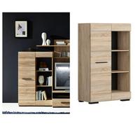 Impact Furniture Shelving Bookcase Display Cabinet Shelf 1 Door Storage Sonoma Oak Effect Fever