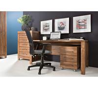 Impact Furniture Study Home Office Furniture Set Large Desk + Mobile Pedestal Drawer Oak Effect Gent