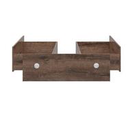Impact Furniture Underbed Storage Drawers On Wheels Pull Out Set Of 3 Drawers For King Size Bed Dark Oak Effect Nepo