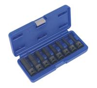 Impact Hex Socket Bit Set 8pc 1/2"Sq Drive - Sealey AK5601 New