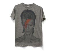 Impact Men's David Bowie Lightning Aladdin Sane T-Shirt - Gray - S