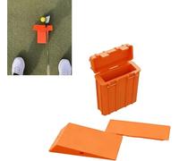 Impact Position Golf Swing Trainer - Wedge Training Aid for Chipping Practise, Improves Strike Quality & Swing Path with Guide Wall (orange)