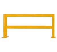 Impact Protection Kit, 2m Long Rails, Yellow Steel Pedestrian Safety Barrier Kit, High Security & Visibility for Warehouses, Car Parks, Factories (Single Unit)