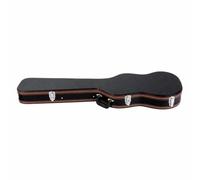 Impact-Resistant Molded Guitar Case , Black , Black With Brown Trim