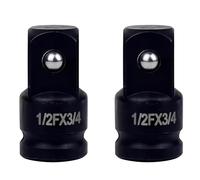 Impact Socket Adapter Reducer Set, 2 Pcs Chrome Molybdenum Steel Drive Conversion Adapters, for Sockets and Impact Wrench(1/2FX3/4)