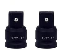 Impact Socket Adapter Reducer Set, 2 Pcs Chrome Molybdenum Steel Drive Conversion Adapters, for Sockets and Impact Wrench(1/2FX1)