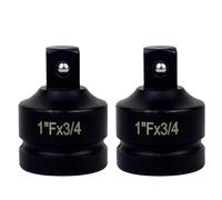 Impact Socket Adapter Reducer Set, 2 Pcs Chrome Molybdenum Steel Drive Conversion Adapters, for Sockets and Impact Wrench(1FX3/4)