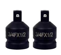 Impact Socket Adapter Reducer Set, 2 Pcs Chrome Molybdenum Steel Drive Conversion Adapters, for Sockets and Impact Wrench(3/4FX1/2)