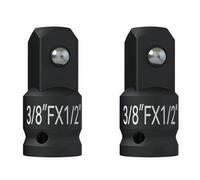 Impact Socket Adapter Reducer Set, 2 Pcs Chrome Molybdenum Steel Drive Conversion Adapters, for Sockets and Impact Wrench(3/8FX1/2)