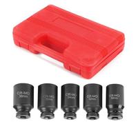 Impact Socket Set 1/2-Inch 5PCS Drive Master Deep Impact Driver Socket Set 12 Point Nut Hub Drive Socket 30 32 34 35 36mm Metric