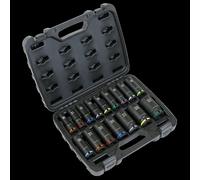 Sealey 1/2" Sq Drive Impact Socket Set, 16pc AK5818M