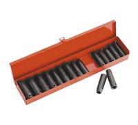 Impact Socket Set 16pc Deep 1/2"Sq Drive Metric/Imperial - Sealey AK685 New