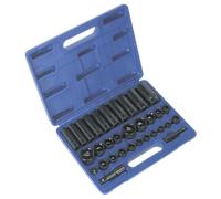 Impact Socket Set 32pc Standard/Deep 3/8" & 1/2"Sq Drive Metric/Imperial - Seale
