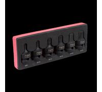Sealey AK5608 Impact Spline Socket Bit Set 6Pc 1/2inSq Drive
