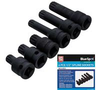 BlueSpot 01532 Impact Spline Socket Set 6 Piece 1/2" Drive M14-M18