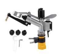 Impact Sprinkler, Irrigation Sprinkler, Pulsating Water Sprinkler with 1-1/2 Inch FNPT Interface for Yard and Grass Irrigation 360 Degree Automatic Lawn Sprinkler