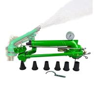Impact Sprinkler with Pressure Gauge, Large Area Slow Rotation Watering Spray for Farm Irrigation, Adjustable Spray Gun for Efficient Water Distribution