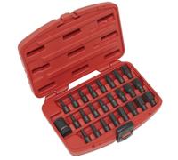 Impact TRX-Star/Hex/Spline Bit Set 25pc 1/2"Sq Drive - Sealey AK5612 New