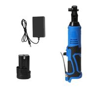 Impact Wrenches 18V Cordless Electric Wrench 100Nm Right Angle Ratchet Wrenches Impact Rechargeable 3/8 Inch Car Repair Tool Set Angle Wrench Convenient To Use(Blue 1 Battery)