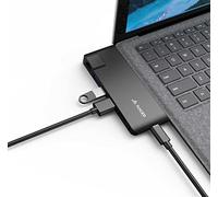 ImpactHUB - Surface Laptop 3 | 4 | GO - Multiport Utility Adapter - 3X USB-A 10Gbps Ports | 4K HDMI | 4K USB-C Display Alt Mode | AUX/MIC | Gigabit Ethernet Adapter 10/100/1000