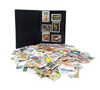 IMPACTO COLECCIONABLES - 500 African Stamps Collection with Included Album (5.5 x 7 x 0.4 in) | Enhance your philatelic collection with authentic postmarked stamps in a compact and elegant album