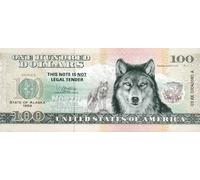 IMPACTO COLECCIONABLES | Alaska Souvenir Dollar Note - Novelty Collectible Banknote with UV Details (Not Legal Tender), Part of The 50 U.S. States Commemorative Collection