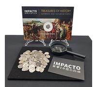 IMPACTO COLECCIONABLES Authentic Ancient Coin - Spain, 1/2 Real of The Old Spanish Colonies Minted Between 1.700 and 1746, New World Silver - Includes Certificate of Authenticity