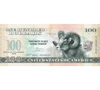 IMPACTO COLECCIONABLES | Colorado Souvenir Dollar Note - Novelty Collectible Banknote with UV Details (Not Legal Tender), Part of The 50 U.S. States Commemorative Collection