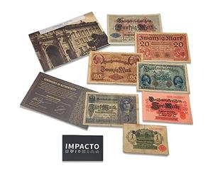 IMPACTO COLECCIONABLES German Empire World War I Collection - 7 Banknotes issued from 1914 to 1918. Includes Certificate of Authenticity