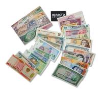 IMPACTO COLECCIONABLES World Currency Collection - 25 Different World Banknotes, with Certificate of Authenticity - Old Paper Money for Collectors, Schools, & Museums