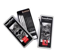 ImpactSketch Charcoal Pencil Set - 11 Pcs for Drawing & Sketching | Includes 4 Shades, Sharpener, Eraser & Tortillons | Professional Quality Art Supplies for Artists & Students
