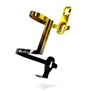 IMPALAPRO Aluminum Side Entry Bottle Cage Lightweight 34g - Secure Grip Anti-Scratch Design - Bike Water Bottle Holder Side Load with Electroplated Gradient Finish - Universal fit 72-76mm (yellow 1pc)