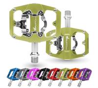 IMPALAPRO Bike Pedals Dual Function, Compatible with Shimano SPD Pedals | Clipless Pedals with Cleats Included, Sealed DU Bearings, CNC Aluminum, 400g/Set, 9/16'' Thread - Ebike Pedals & MTB Pedals