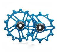 IMPALAPRO Set of Ceramic Bearing Jockey Wheel 12T & 14T Narrow-Wide AL7075 | Derailleur Pulley Wheels, Silicon Nitride Ceramic Bearing in Steel Rings, Narrow-Wide Teeth, 10g/48mm & 11.5g/54mm Anodized