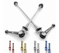 IMPALAPRO Titanium Bike Quick Release Skewers Ultralight CNC 46g - Road Bike Wheels Nuts - Hope Skewers - MTB Quick Release Bolts - Tool-Free Install (Black)
