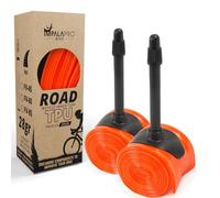IMPALAPRO Ultralight TPU Inner Tube 700C 28g Compatible with 700x18/23/25/28/30/32C Presta Valve 45/65/85mm -TPU Road Bicycle Tire 28'' - 700C Bike Inner Tube (2Pcs - Val 65mm)