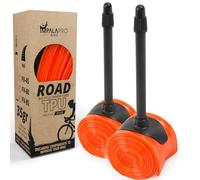 IMPALAPRO Ultralight TPU Inner Tube 700C 35g 0.25mm Thick Compatible with 700x18/23/25/28/30/32C Presta Valve 45/65/85mm - 700C Bike Inner Tube - Road Bike Inner Tube (2Pcs - Val 85mm 35g)