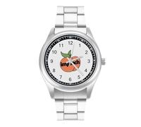 Impeach The Peach Men's Casual Watch with Stainless Steel Strap Alloy Quartz Wrist Watches